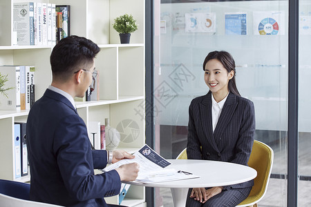 求职女性商务女士求职面试背景