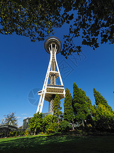 西雅图旅游美国西雅图太空针塔背景