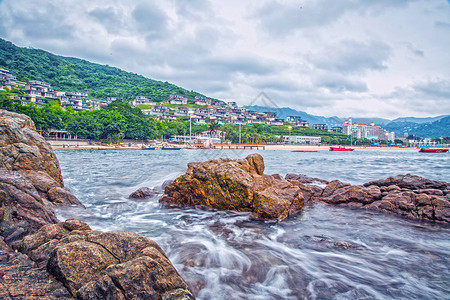 大梅沙海滩深圳大梅沙海滨公园背景