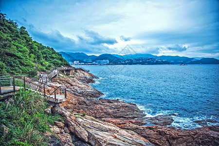 大角山海滨公园深圳大梅沙海滨公园背景