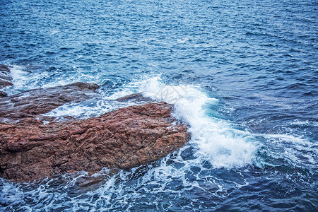 深圳大梅沙海滨公园海浪背景