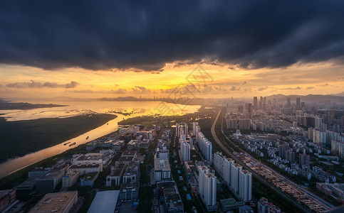 深圳海景城市风光背景图片