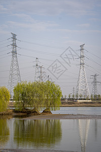 高压线电力设备电塔电网基础设施高清图片