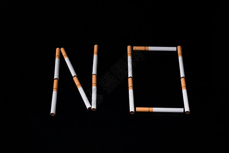 戒烟香烟造型摆拍图片