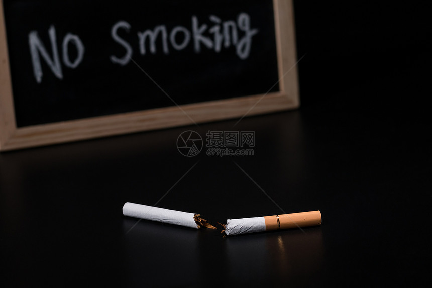 无烟日主题断裂的香烟图片