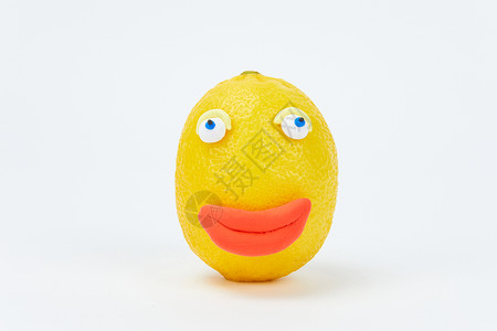 创意柠檬表情愚人节创意柠檬水果背景