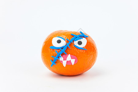 橙子表情水果愚人节创意橙子表情背景