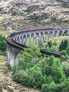 英国苏格兰葛芬兰火车道背景图片