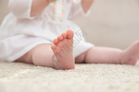 婴儿脚部特写图片