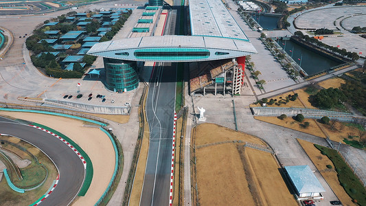 上海赛车场赛道背景图片