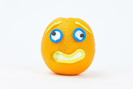 愚人节创意橙子表情背景