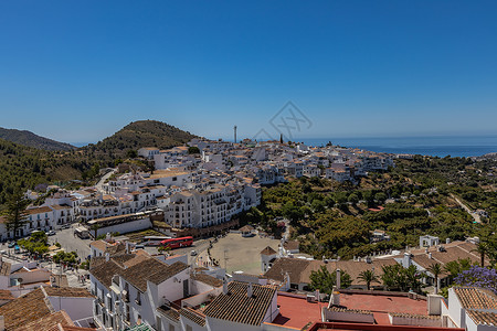 西班牙地中海西班牙南部地中海小镇背景