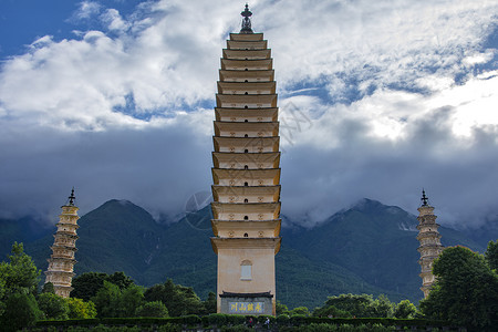大理崇圣寺三塔背景图片