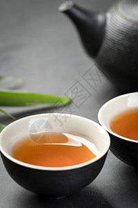 中式茶杯特写图片