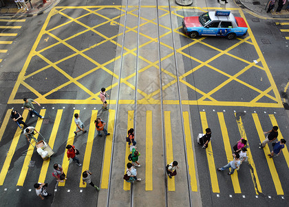 計程車香港人行道背景