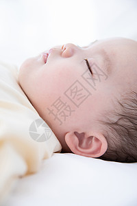 婴儿睡觉睡眠面部特写背景图片