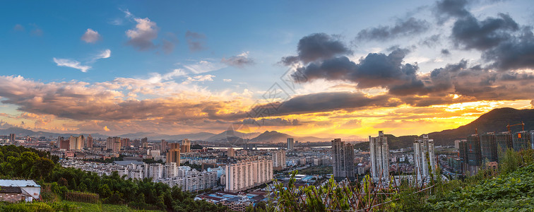 温州市瑞安城市建筑全景图背景