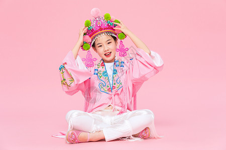 中国风潮流儿童戏剧戏服扮相高清图片
