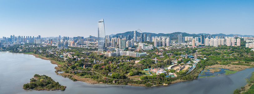 礼貌先行深圳南山区建筑群背景