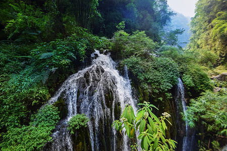 山水人家画册封面湖北省宜昌山水背景