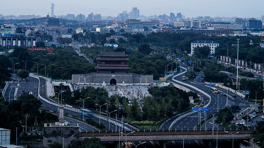 北京中轴线城市交通风光道路高清图片素材