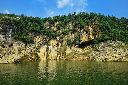 神农溪山门湖北省宜昌5A级景区神农溪背景