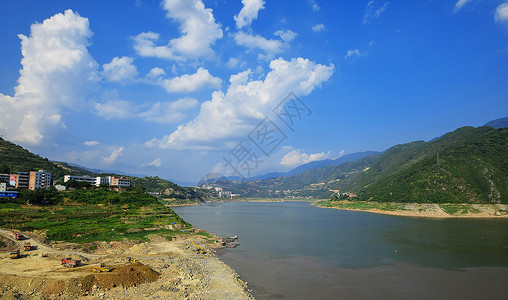 湖北省宜昌白帝城巫山小三峡背景
