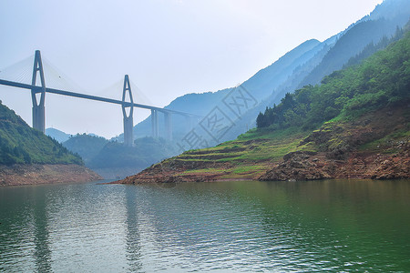 重庆市自然背景重庆市奉节县的白帝城三峡风景背景