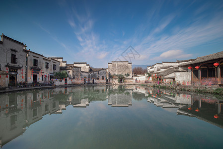 最美的生活中国最美古村安徽宏村自然风光背景