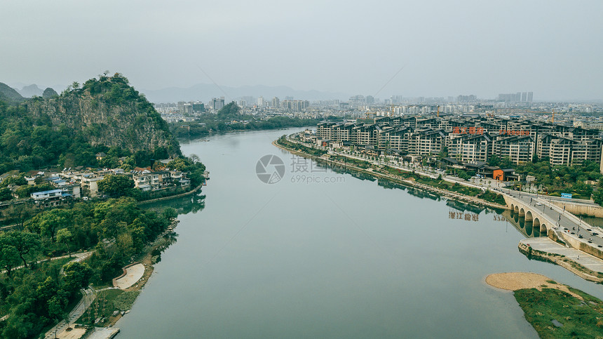 桂林山水风景航拍桂林风景区漓江图片