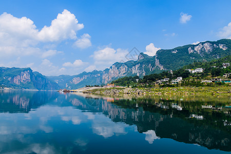 山水画廊贵州乌江源百里画廊风景区背景