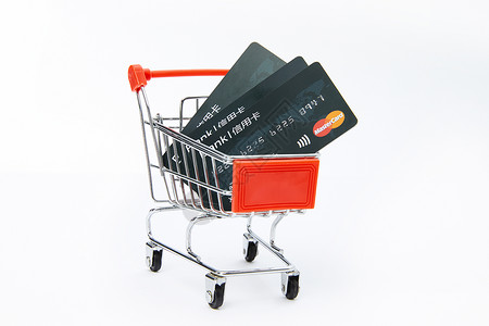 购物车与信用卡图片