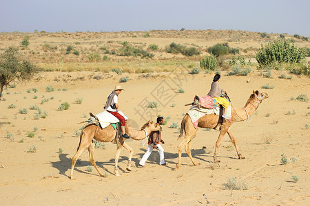 沙漠骑骆驼图片