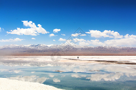 茶地大西北茶卡盐湖网红打卡地天空之境背景