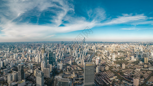 上海黄浦区城市全景背景图片