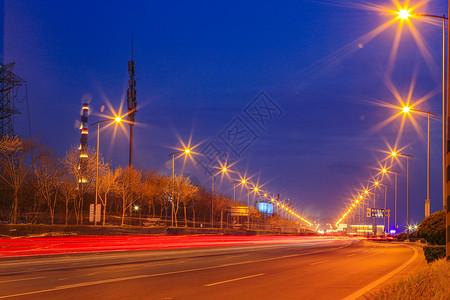 环陵路城市主干道汽车光轨青岛环湾路背景