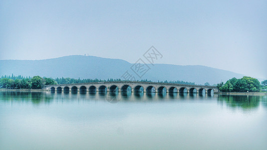 伊朗三十三孔桥常州尚湖风景区穿湖大堤背景