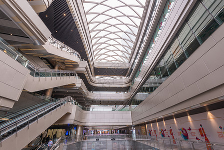 上海北外滩国际客运中心地下商场背景图片