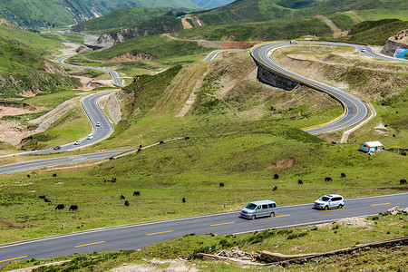 西部公路中国最美公路G227背景