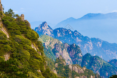 江西三清山奇景背景图片