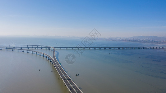 青岛海湾青岛胶州湾跨海大桥航拍背景