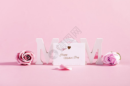 字母花素材母亲节字母妈妈卡片背景