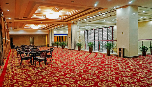 宾馆走廊中式商务酒店走廊背景