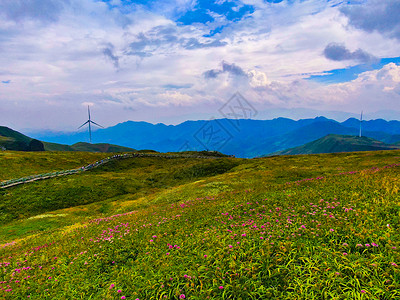 贵州韭菜坪风景区贵州赫章韭菜坪风景区航拍背景