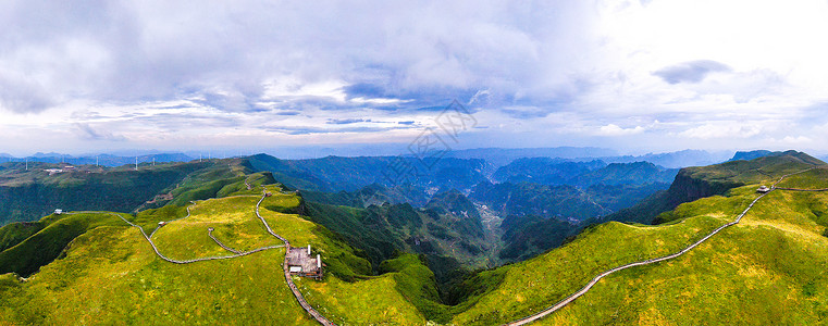 贵州韭菜坪风景区贵州赫章韭菜坪风景区航拍背景