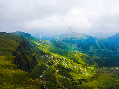 贵州韭菜坪风景区贵州赫章韭菜坪风景区航拍背景