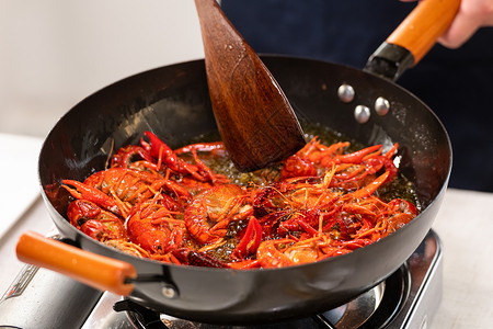 小龙虾香料烹饪小龙虾过程背景