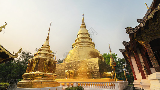 泰国清迈地标寺庙帕辛寺图片