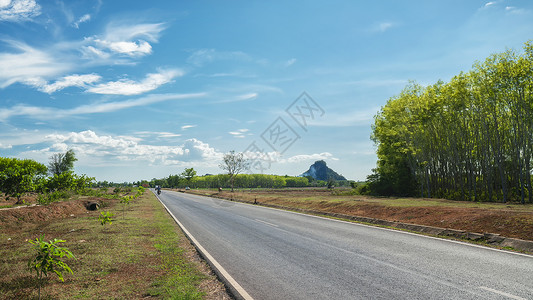 泰国南部旅行交通道路背景图片