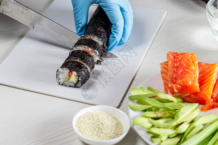 切寿司寿司卷切刺身高清图片